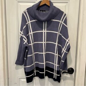 Tint & Shadow Womens Dolman Slv Cowl Neck Sweater Size L/XL Purple